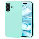 For iPhone 16 GOOSPERY SOFT FEELING Liquid TPU Soft Phone Case(Mint Green) - 1