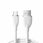 JOYROOM SA29-AC3 3A USB to USB-C/Type-C Liquid Silicone Fast Charging Data Cable, Length: 1.2m(White) - 1