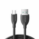 JOYROOM SA29-AC3 3A USB to USB-C/Type-C Liquid Silicone Fast Charging Data Cable, Length: 2m(Black) - 1