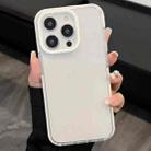 For iPhone 14 Pro 2 in 1 Fluorescent Transparent TPU Phone Case(White) - 1