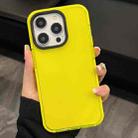 For iPhone 14 Pro Max 2 in 1 Fluorescent Transparent TPU Phone Case(Yellow) - 1