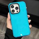 For iPhone 13 Pro 2 in 1 Fluorescent Transparent TPU Phone Case(Blue) - 1