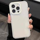 For iPhone 13 Pro 2 in 1 Fluorescent Transparent TPU Phone Case(White) - 1