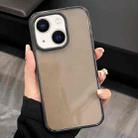 For iPhone 13 2 in 1 Fluorescent Transparent TPU Phone Case(Black) - 1