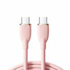 JOYROOM SA29-CC5 100W USB-C/Type-C to USB-C/Type-C Liquid Silicone Fast Charging Data Cable, Length: 1.2m(Pink) - 1
