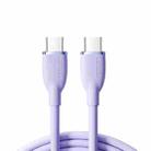 JOYROOM SA29-CC5 100W USB-C/Type-C to USB-C/Type-C Liquid Silicone Fast Charging Data Cable, Length: 1.2m(Purple) - 1