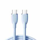 JOYROOM SA29-CC5 100W USB-C/Type-C to USB-C/Type-C Liquid Silicone Fast Charging Data Cable, Length: 1.2m(Blue) - 1