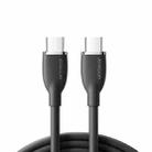 JOYROOM SA29-CC5 100W USB-C/Type-C to USB-C/Type-C Liquid Silicone Fast Charging Data Cable, Length: 2m(Black) - 1