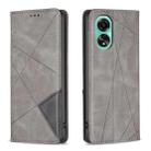 For OPPO A78 4G Prismatic Invisible Magnetic Leather Phone Case(Grey) - 1