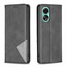 For OPPO A78 4G Prismatic Invisible Magnetic Leather Phone Case(Black) - 1