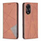 For OPPO A78 5G Prismatic Invisible Magnetic Leather Phone Case(Brown) - 1