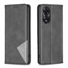 For OPPO A78 5G Prismatic Invisible Magnetic Leather Phone Case(Black) - 1