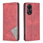 For OPPO A78 5G Prismatic Invisible Magnetic Leather Phone Case(Red) - 1