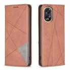 For OPPO A38 4G Prismatic Invisible Magnetic Leather Phone Case(Brown) - 1