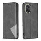 For OPPO A38 4G Prismatic Invisible Magnetic Leather Phone Case(Black) - 1