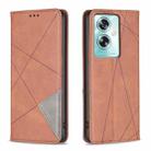 For OPPO A79 5G Prismatic Invisible Magnetic Leather Phone Case(Brown) - 1