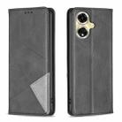 For OPPO A59 5G Prismatic Invisible Magnetic Leather Phone Case(Black) - 1