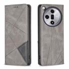 For OPPO Find X7 Prismatic Invisible Magnetic Leather Phone Case(Grey) - 1