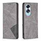 For OPPO A60 Prismatic Invisible Magnetic Leather Phone Case(Grey) - 1
