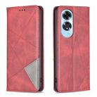 For OPPO A60 Prismatic Invisible Magnetic Leather Phone Case(Red) - 1