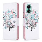 For OPPO A78 4G Colored Drawing Pattern Leather Phone Case(Tree) - 1