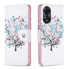 For OPPO A78 5G Colored Drawing Pattern Leather Phone Case(Tree) - 1
