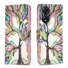 For OPPO A78 5G Colored Drawing Pattern Leather Phone Case(Tree Life) - 1