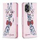 For OPPO A38 4G Colored Drawing Pattern Leather Phone Case(Deer) - 1