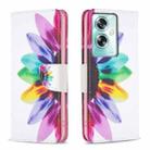 For OPPO A79 5G Colored Drawing Pattern Leather Phone Case(Sun Flower) - 1