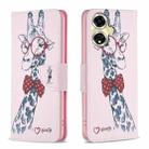For OPPO A59 5G Colored Drawing Pattern Leather Phone Case(Deer) - 1