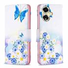 For OPPO A59 5G Colored Drawing Pattern Leather Phone Case(Butterfly Love) - 1