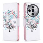 For OPPO Find X7 Colored Drawing Pattern Leather Phone Case(Tree) - 1