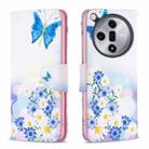 For OPPO Find X7 Colored Drawing Pattern Leather Phone Case(Butterfly Love) - 1