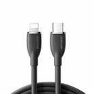 JOYROOM SA29-CL3 30W USB-C/Type-C to 8 Pin Liquid Silicone Fast Charging Data Cable, Length: 1.2m(Black) - 1