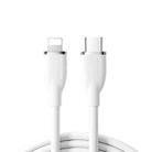 JOYROOM SA29-CL3 30W USB-C/Type-C to 8 Pin Liquid Silicone Fast Charging Data Cable, Length: 1.2m(White) - 1