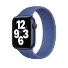 For Apple Watch Series 9&8&7 41mm / SE 3&SE 2&6&SE&5&4 40mm / 3&2&1 38mm Solid Color Elastic Silicone Watch Band, Size:S 130mm (Aqua Blue) - 4