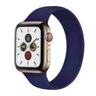For Apple Watch Series 9&8&7 41mm / SE 3&SE 2&6&SE&5&4 40mm / 3&2&1 38mm Solid Color Elastic Silicone Watch Band, Size:S 130mm(Sapphire Blue) - 1