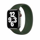 For Apple Watch Series 9&8&7 41mm / SE 3&SE 2&6&SE&5&4 40mm / 3&2&1 38mm Solid Color Elastic Silicone Watch Band, Size:S 130mm (Dark Green) - 1