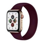 For Apple Watch Series 7 41mm / 6 & SE & 5 & 4 40mm / 3 & 2 & 1 38mm Solid Color Elastic Silicone Watch Band, Size:S 130mm(Purple) - 1