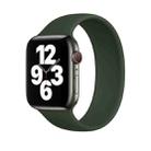 For Apple Watch Series 9&8&7 41mm / SE 3&SE 2&6&SE&5&4 40mm / 3&2&1 38mm Solid Color Elastic Silicone Watch Band, Size:M 143mm (Dark Green) - 1