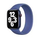 For Apple Watch Series 8&7 41mm / SE 2&6&SE&5&4 40mm / 3&2&1 38mm Solid Color Elastic Silicone Watch Band, Size:L 156mm (Aqua Blue) - 1