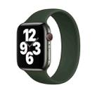 For Apple Watch Series 9&8&7 41mm / SE 3&SE 2&6&SE&5&4 40mm / 3&2&1 38mm Solid Color Elastic Silicone Watch Band, Size:L 156mm (Dark Green) - 1