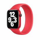 For Apple Watch Series 9&8&7 41mm / SE 3&SE 2&6&SE&5&4 40mm / 3&2&1 38mm Solid Color Elastic Silicone Watch Band, Size:L 156mm (Red) - 1