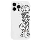 For iPhone 14 Pro Wristband Holder Phone Case(Flower) - 1