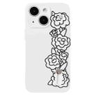 For iPhone 13 Wristband Holder Phone Case(Flower) - 1