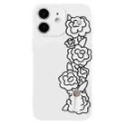 For iPhone 12 Wristband Holder Phone Case(Flower) - 1