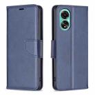 For OPPO A78 4G Lambskin Texture Leather Phone Case(Blue) - 1