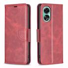 For OPPO A78 4G Lambskin Texture Leather Phone Case(Red) - 1