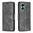 For OPPO A78 4G Lambskin Texture Leather Phone Case(Black) - 1