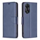 For OPPO A78 5G Lambskin Texture Leather Phone Case(Blue) - 1